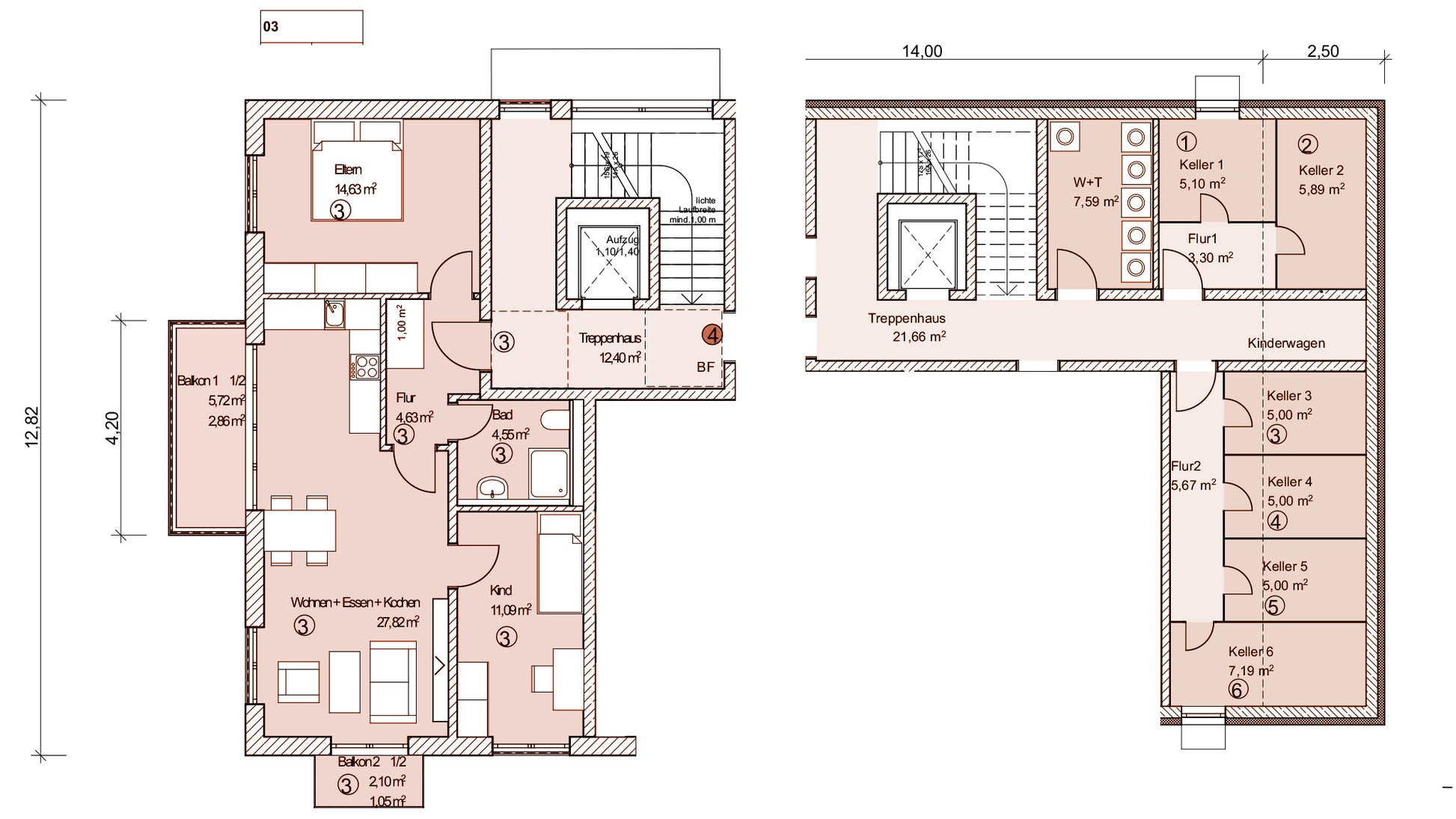 3 Zimmer Neubau-1. OG Wohnung in Solln auf ca. 67m²